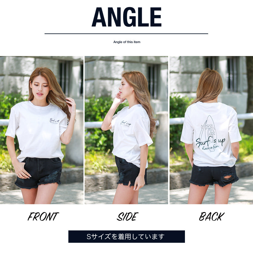 【ペアルック】Surf's upロゴTシャツ
