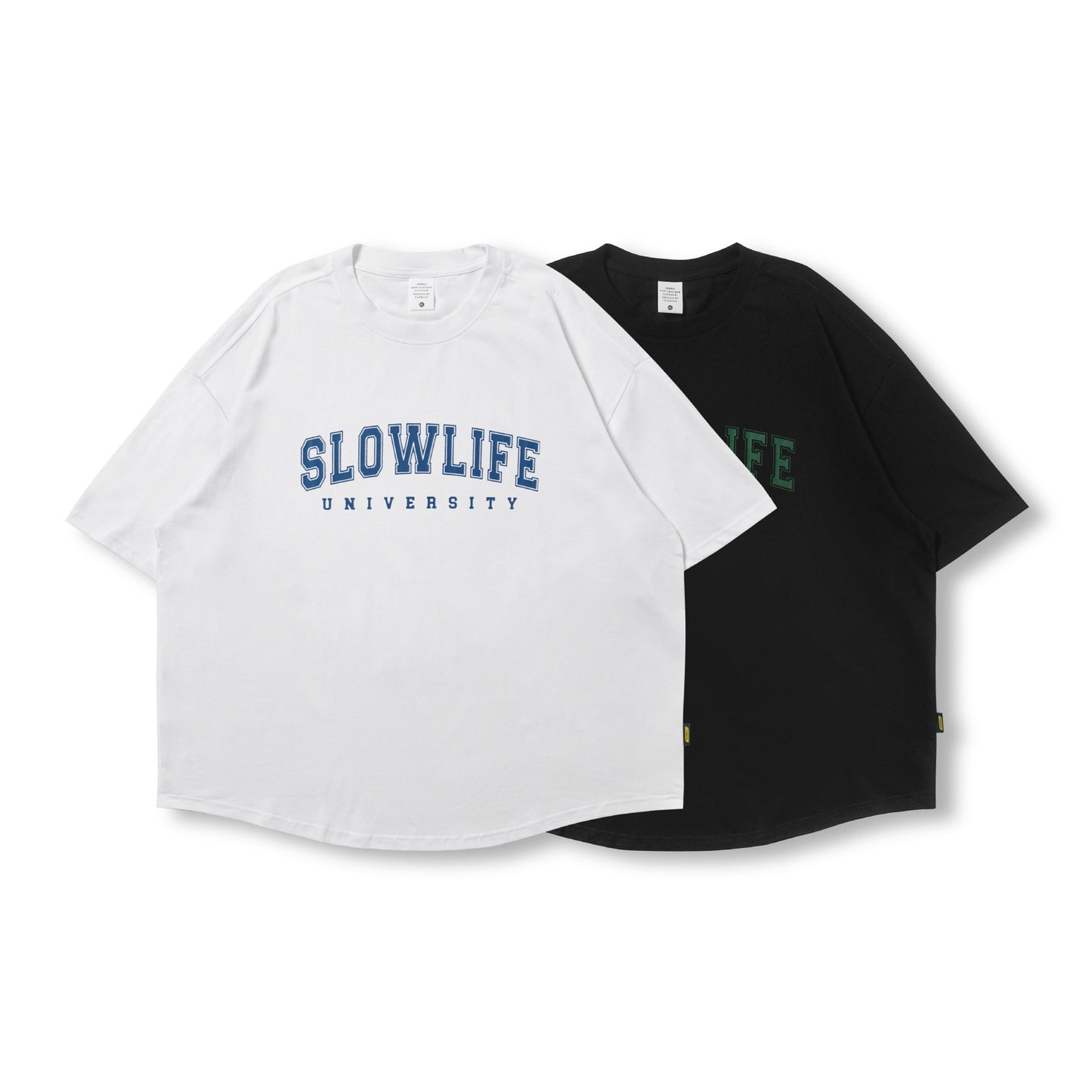【ペアルック】SLOWLIFEロゴ半袖Tシャツ