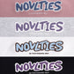【ペアルック】”NOVLTIES”サガラ刺繍ロゴトレーナー