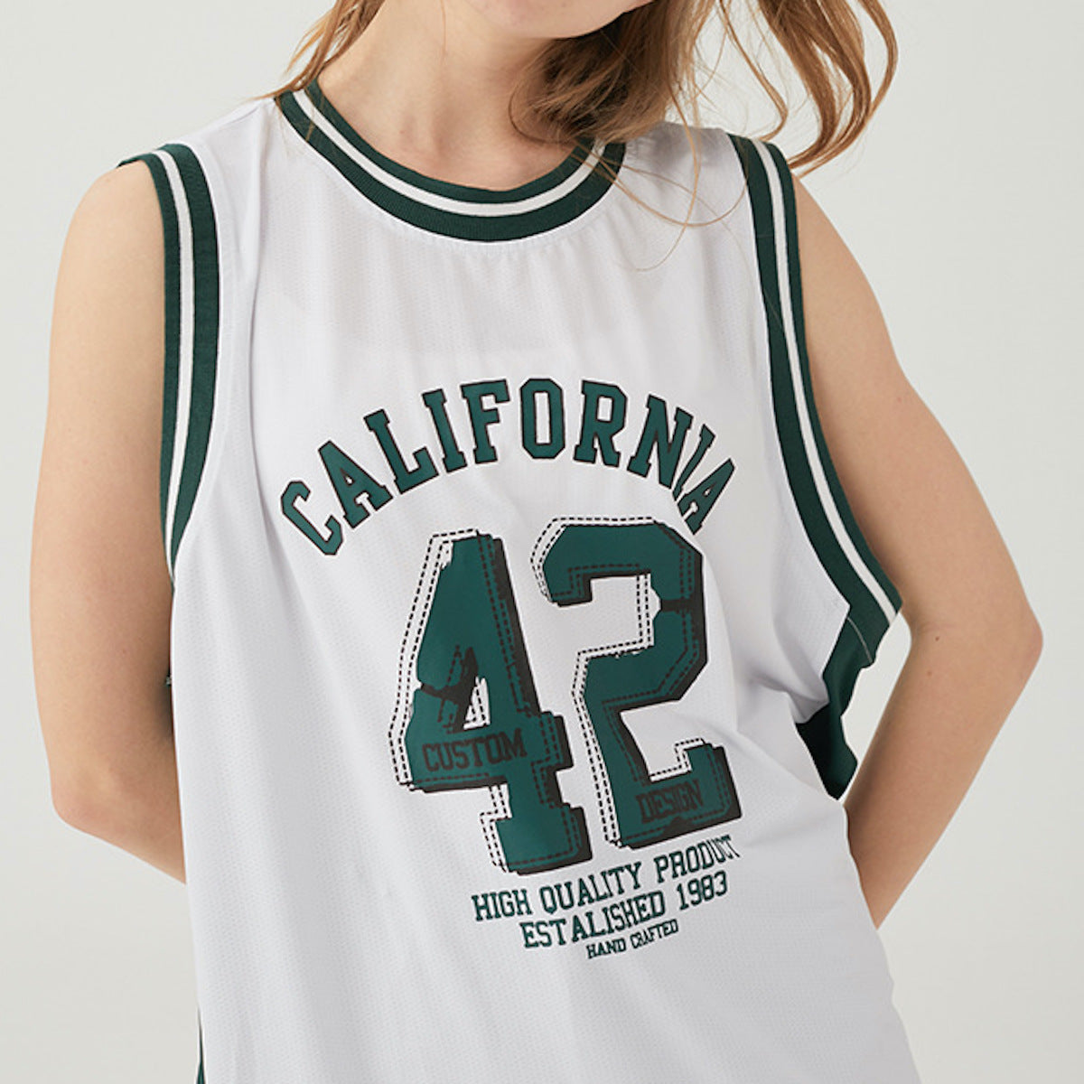 【ペアルック】CALIFORNIAロゴバスケットボールトップス